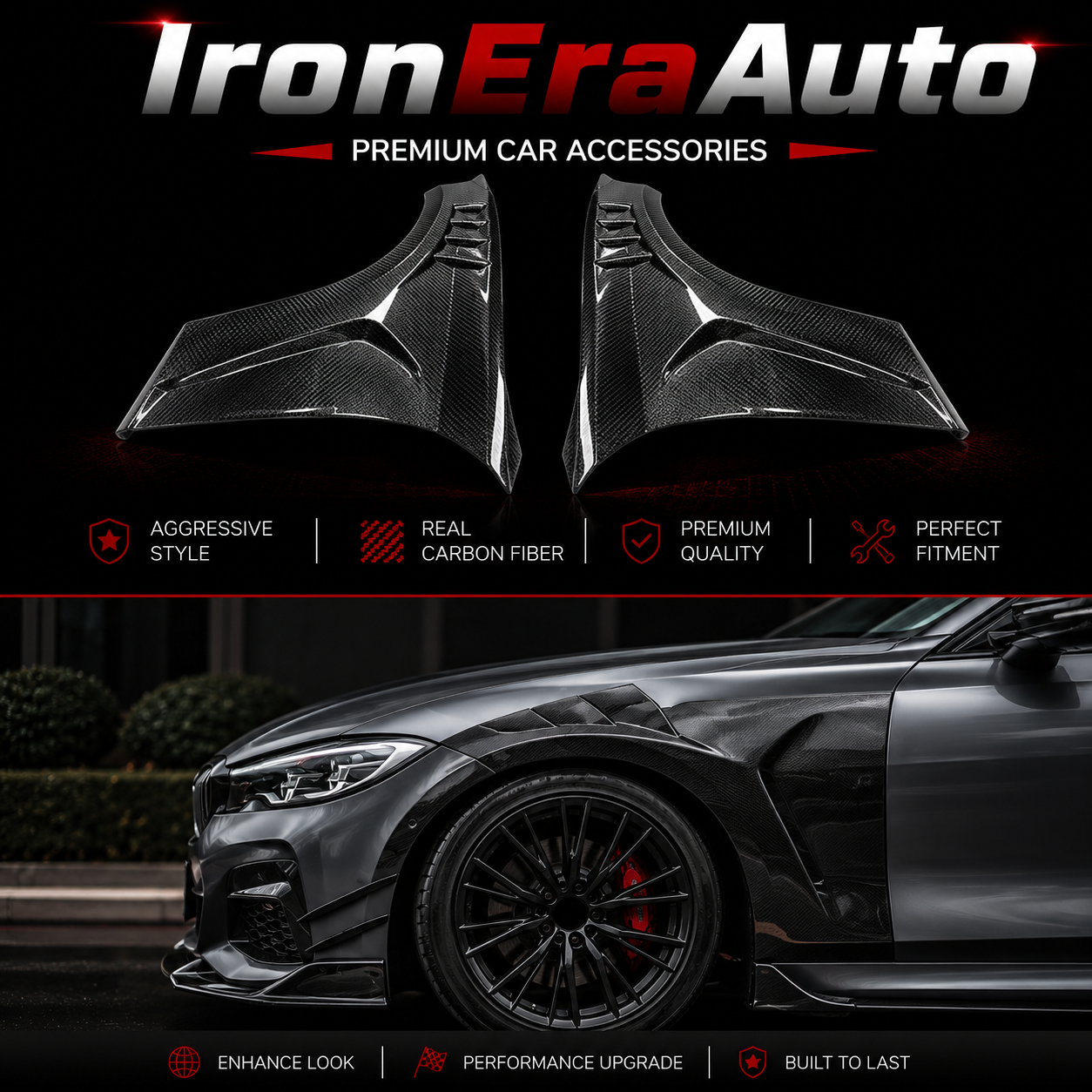 Carbon Fiber Side Fender for BMW 3 Series G20 G21 Touring 2019-2025 Carbon Front Side Fender Body Kit