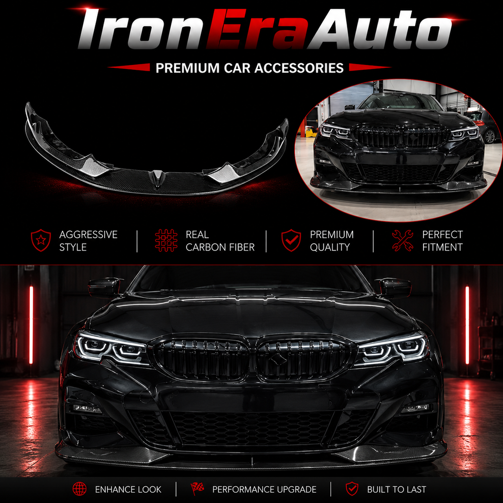 Carbon Fiber Front Bumper Splitter Lip for BMW 3 Series G20 G21 Pre-Lci 2019+2022 Touring Front Lip