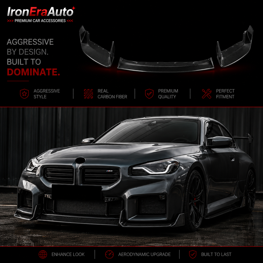 Dry Carbon Fiber Front Bumper Lip for BMW G87 M2 Coupe 2023-IN Carbon Fiber Front Splitter Lip Body Kit