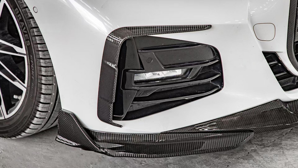 Carbon Fiber Front Bumper Fog Light Vent Trim for BMW 4 Series G22 G23 Coupe 2020+ Front Splitter Side Wing Body Kit