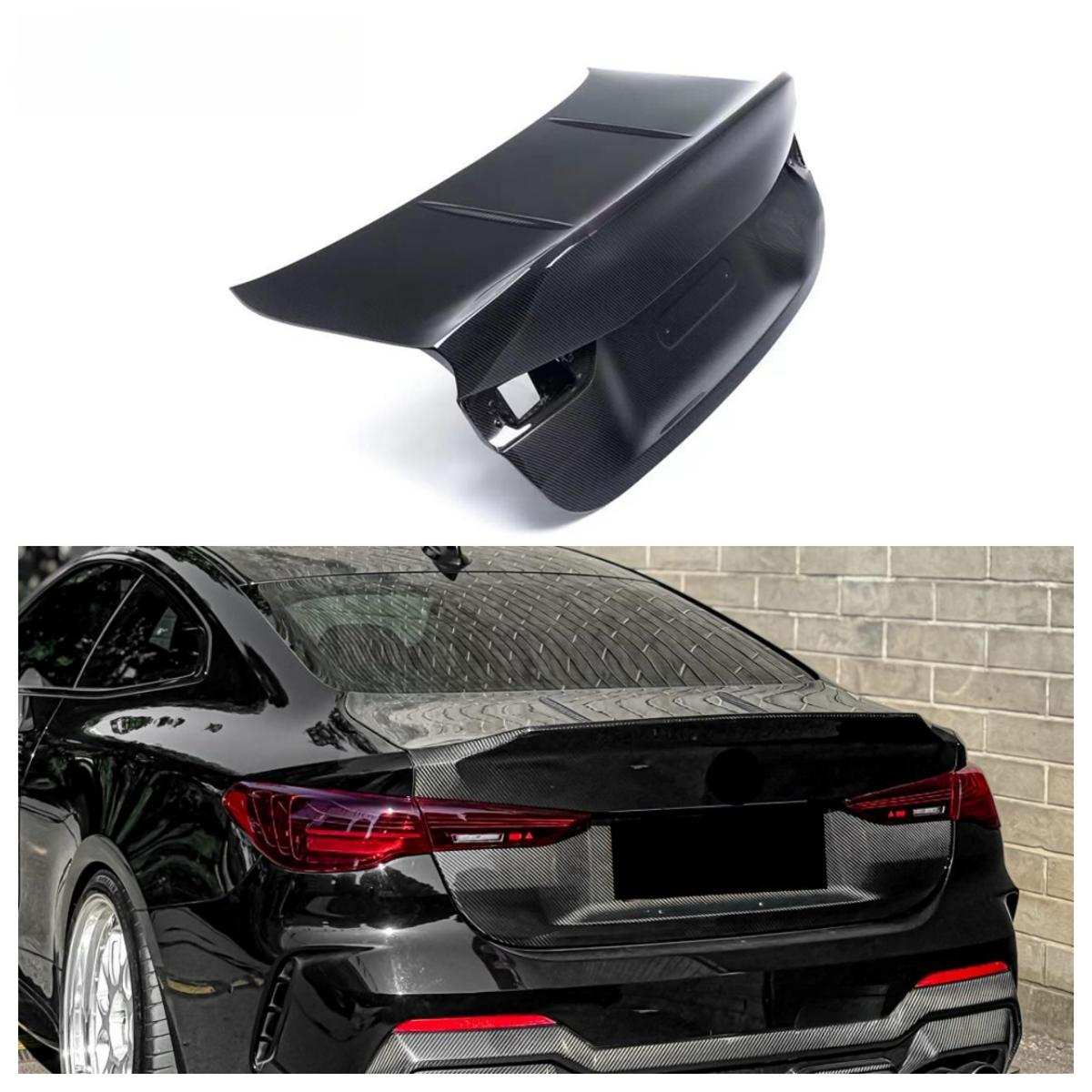 Carbon Fiber Rear Trunk Cover for BMW 4 Series G22 G82 M4 Coupe 2020-IN Car Replacement Rear Boot Lid