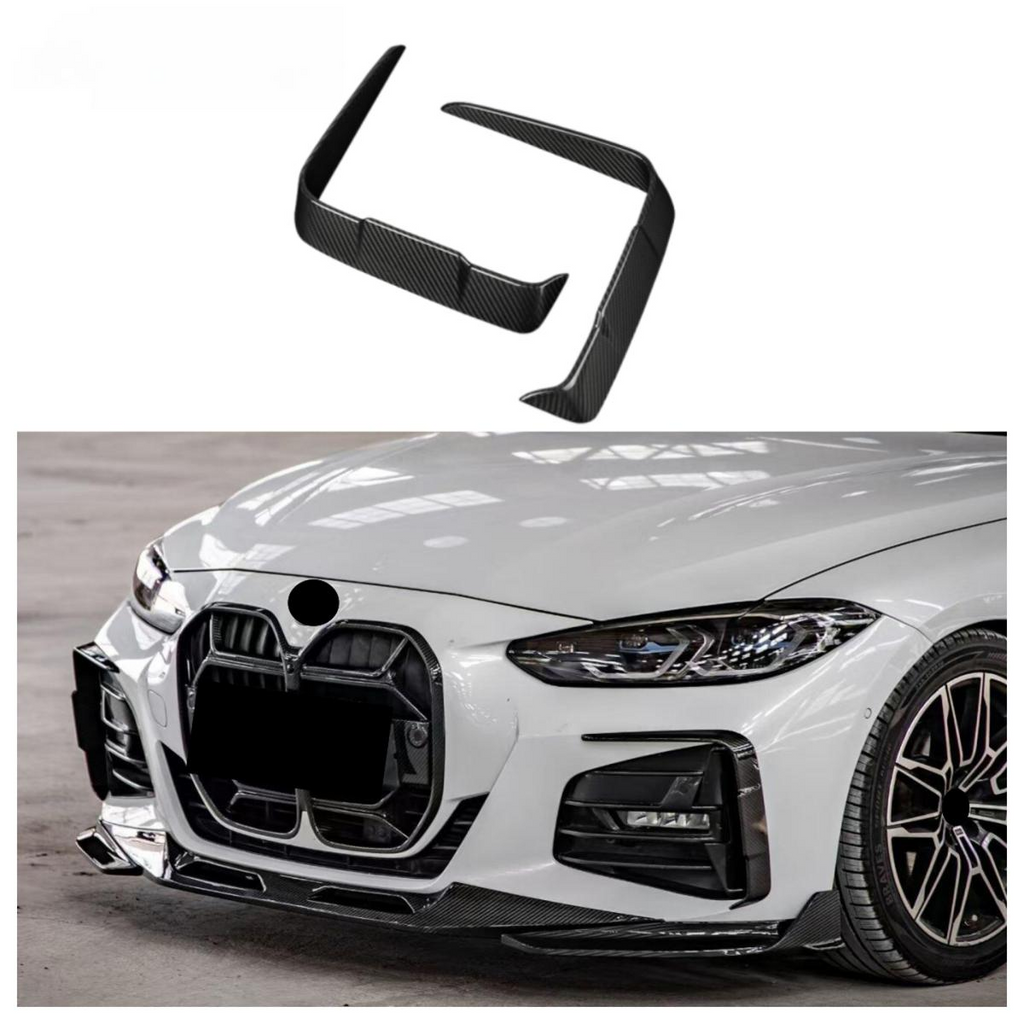Carbon Fiber Front Bumper Fog Light Vent Trim for BMW 4 Series G22 G23 Coupe 2020+ Front Splitter Side Wing Body Kit