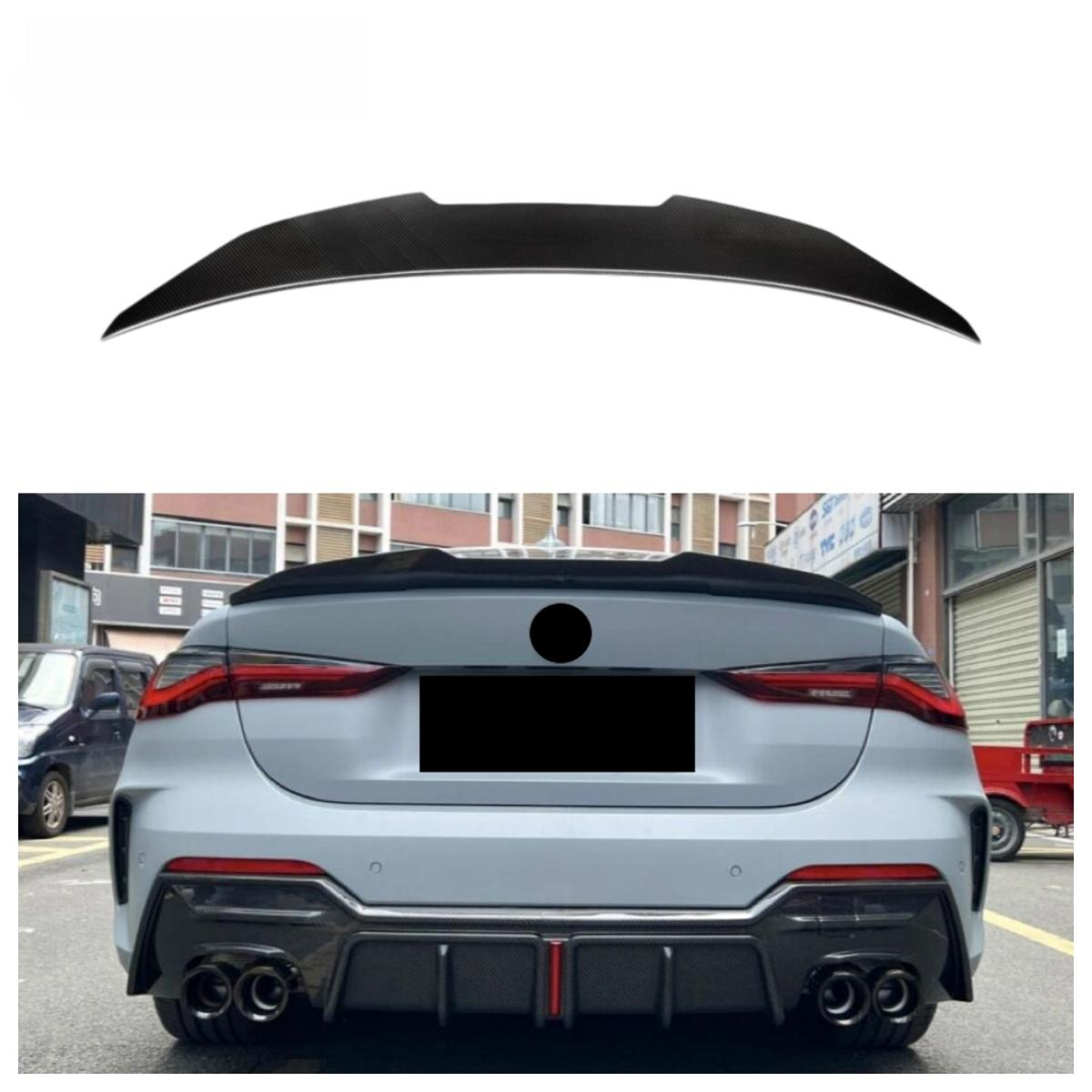 Real Carbon Fiber Rear Trunk Spoiler for BMW 4 Series G22 M440i G82 M4 2020-IN Car Carbon Fiber Tail Wing Ducktail