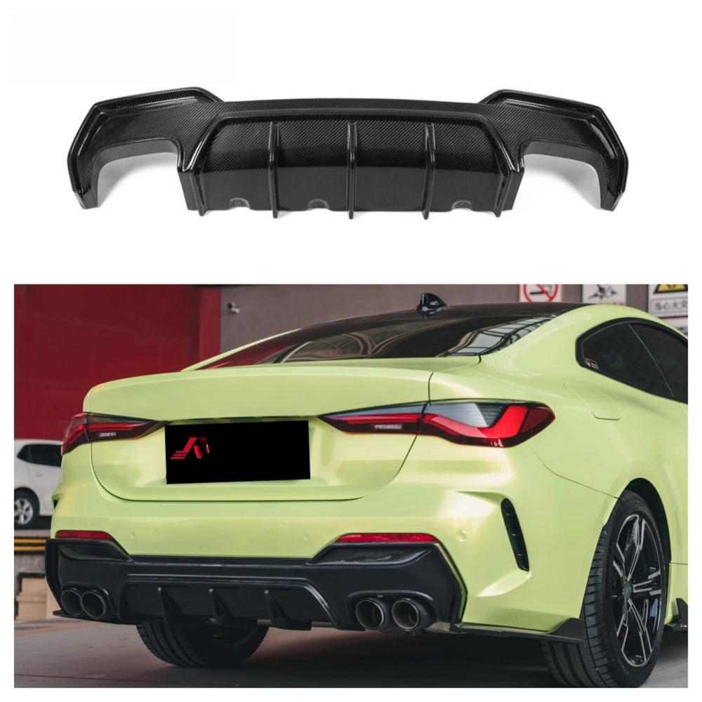 Carbon Fiber Rear Bumper Splitter Diffuser for BMW 4 Series G22 G23 2020+ Coupe Carbon Body Kit