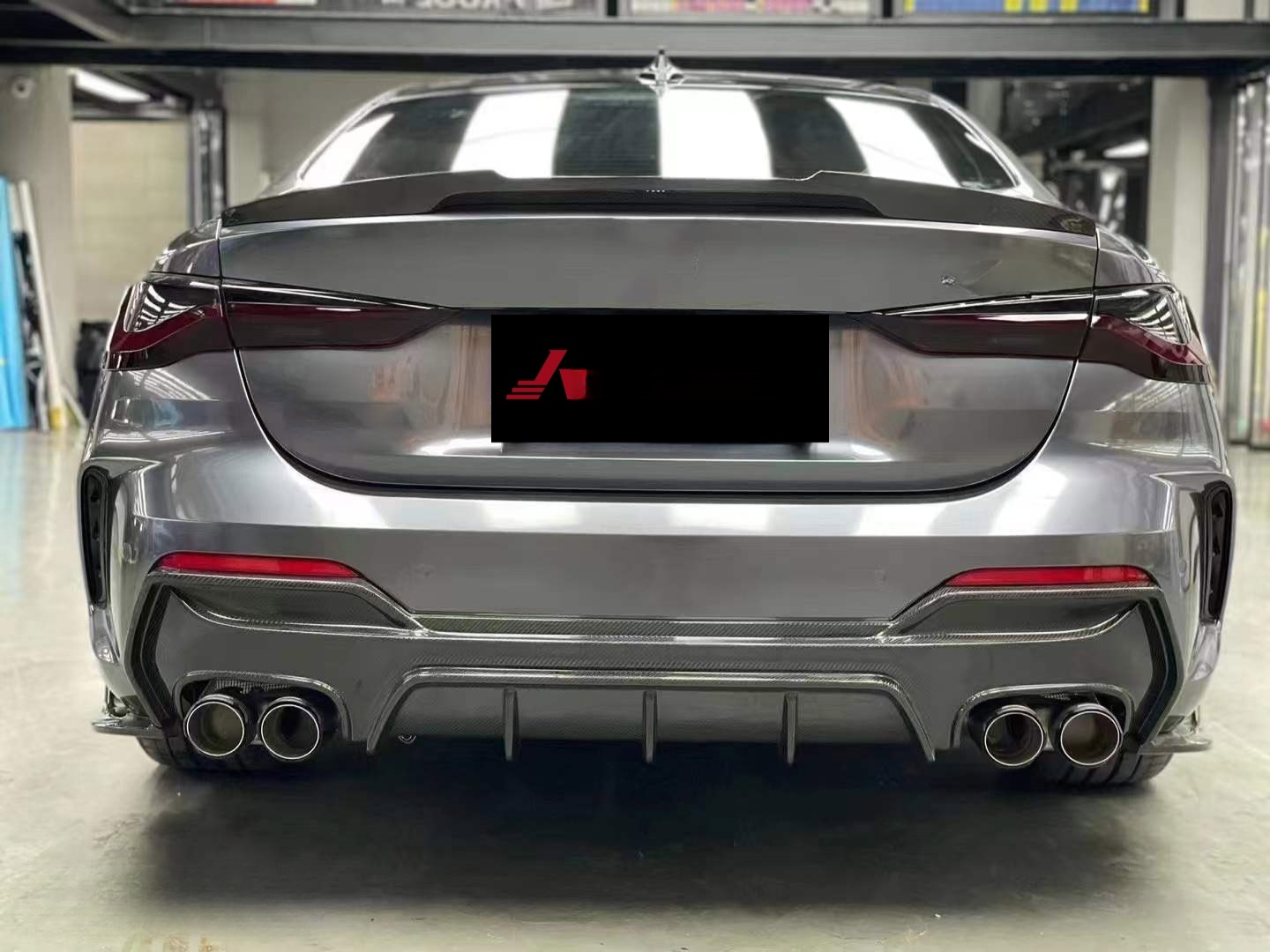 Carbon Fiber Rear Bumper Splitter Diffuser for BMW 4 Series G22 G23 2020+ Coupe Carbon Body Kit