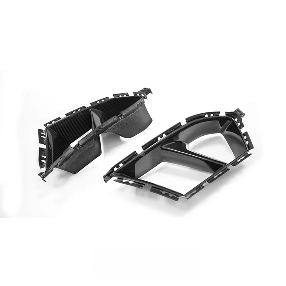 Real Carbon Fiber Front Fog Light Vent for BMW G80 G81 M3 G82 G83 M4 2020+ Front Bumper Side Air Vent Trim Body Kit