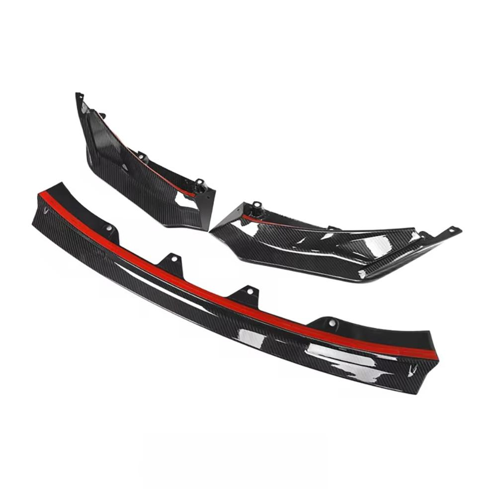 V Style Carbon Fiber Front Bumper Splitter Spoiler Lip for BMW G80 G81 M3 G82 G83 M4 Touring 2021+ Front Lip Body Kit