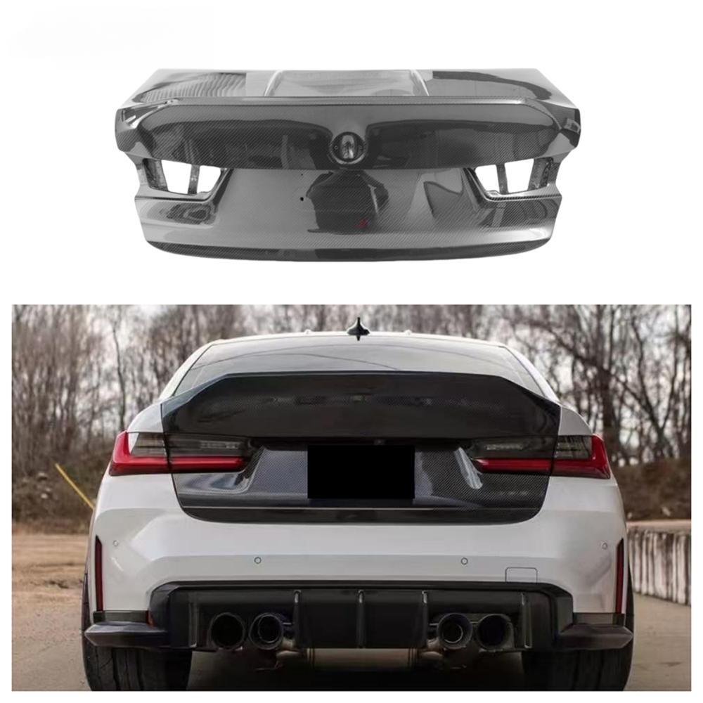 Real Carbon Fiber Rear Trunk Cover for BMW G80 M3 2020-2025 Replacement Rear Trunk Lid Body Kit