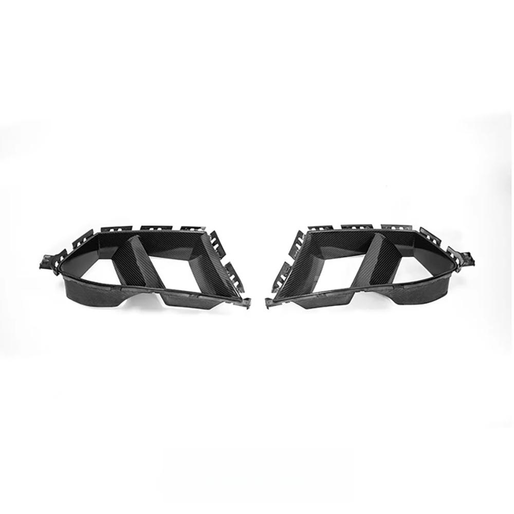 Real Carbon Fiber Front Fog Light Vent for BMW G80 G81 M3 G82 G83 M4 2020+ Front Bumper Side Air Vent Trim Body Kit