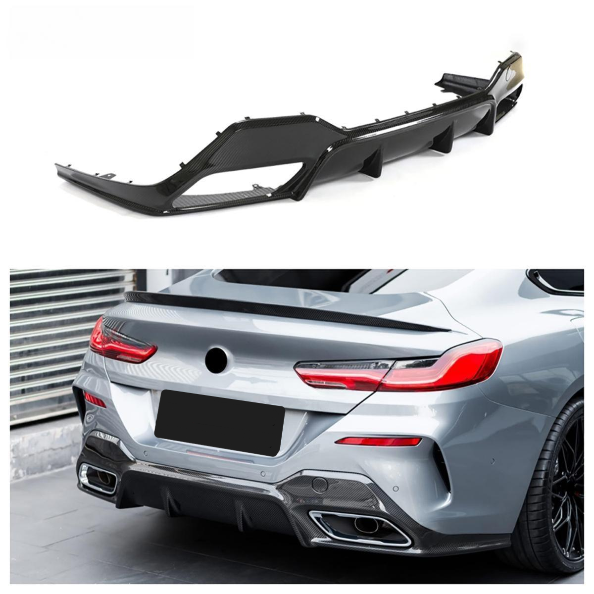 Carbon Fiber Rear Bumper Diffuser for BMW 8 Series G14 G15 G16 840i 2019+ Carbon Rear Splitter Body Kit