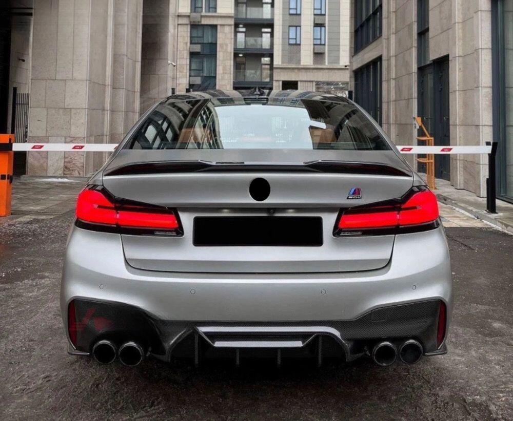 Competition Style Carbon Fiber Rear Bumper Diffuser Splitter Lip for BMW 5 Series G30 540i M550i F90 M5 2017-2023 Body Kit