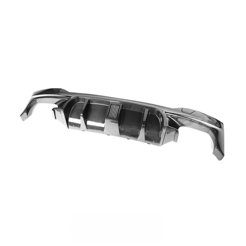 M5 Style With Light Carbon Fiber Rear Diffuser for BMW 5 Series G30 540i M550i F90 2017+ Rear Bumper Splitter Lip Body Kit