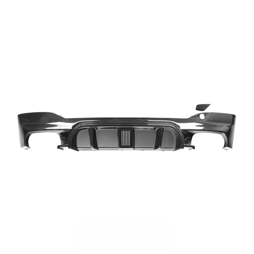 M5 Style With Light Carbon Fiber Rear Diffuser for BMW 5 Series G30 540i M550i F90 2017+ Rear Bumper Splitter Lip Body Kit