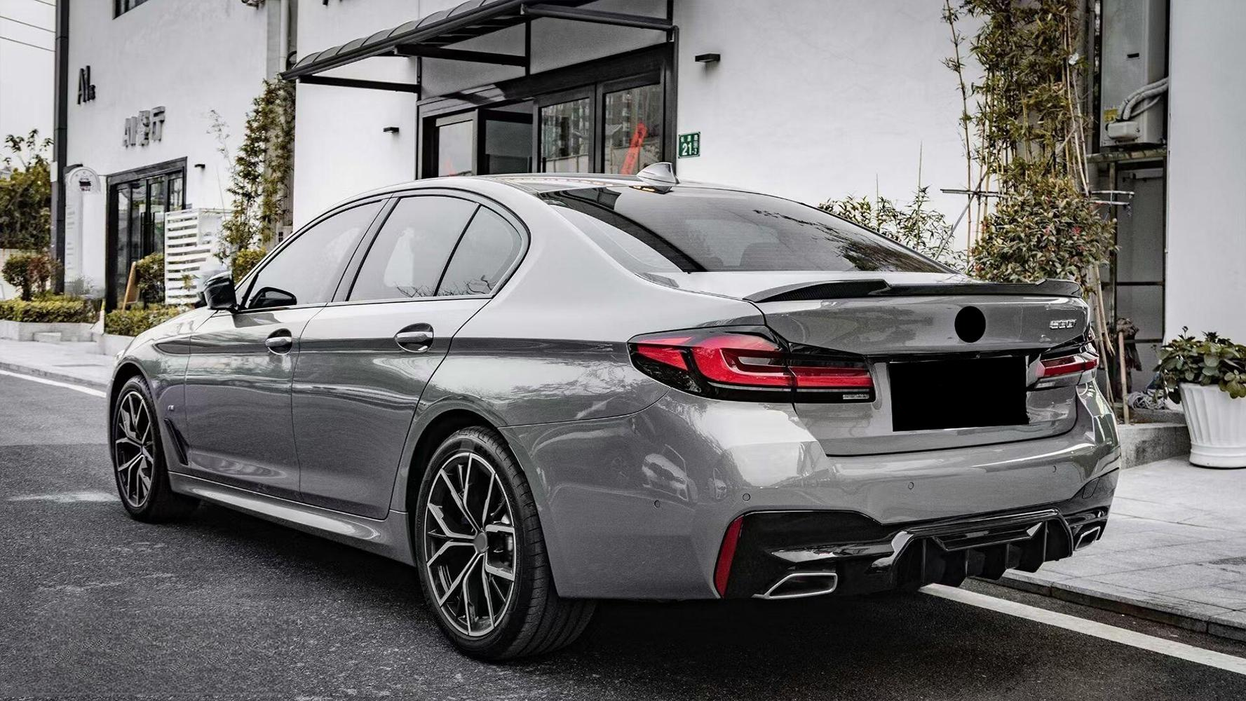 CS Style Carbon Fiber Rear Trunk Spoiler Lip Wing for BMW 5 Series G30 540i M550i F90 M5 2017-2023 Perfect Installation Body Kit