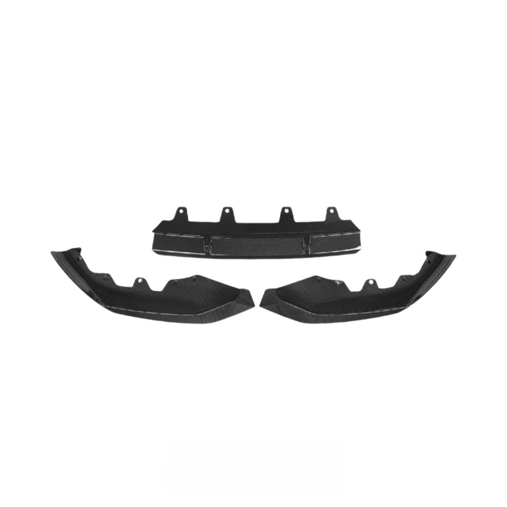 Dry Carbon Fiber 3PCS Front Bumper Lip for BMW 5 Series G30 540i 2021+ LCI Front Splitter Perfect Installation Body Kit