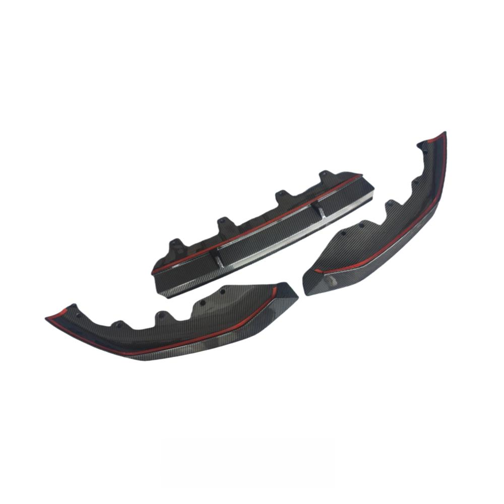 Dry Carbon Fiber 3PCS Front Bumper Lip for BMW 5 Series G30 540i 2021+ LCI Front Splitter Perfect Installation Body Kit
