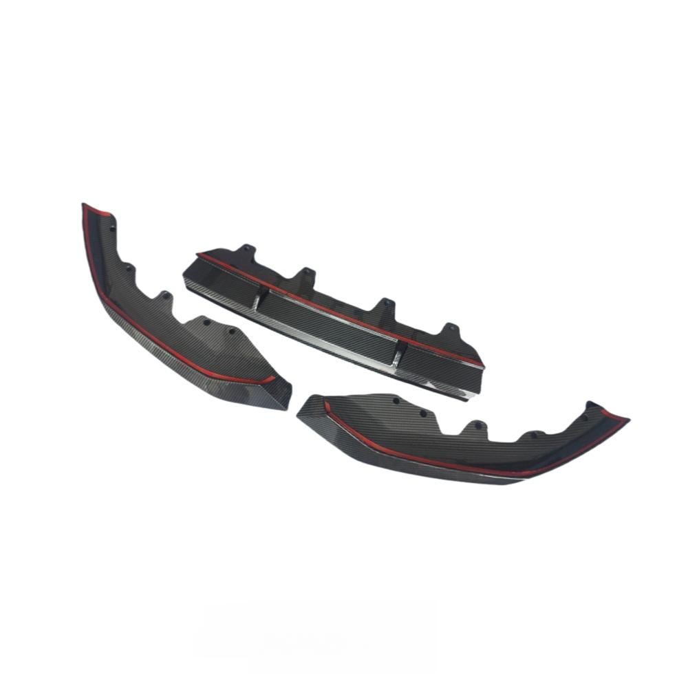 Dry Carbon Fiber 3PCS Front Bumper Lip for BMW 5 Series G30 540i 2021+ LCI Front Splitter Perfect Installation Body Kit