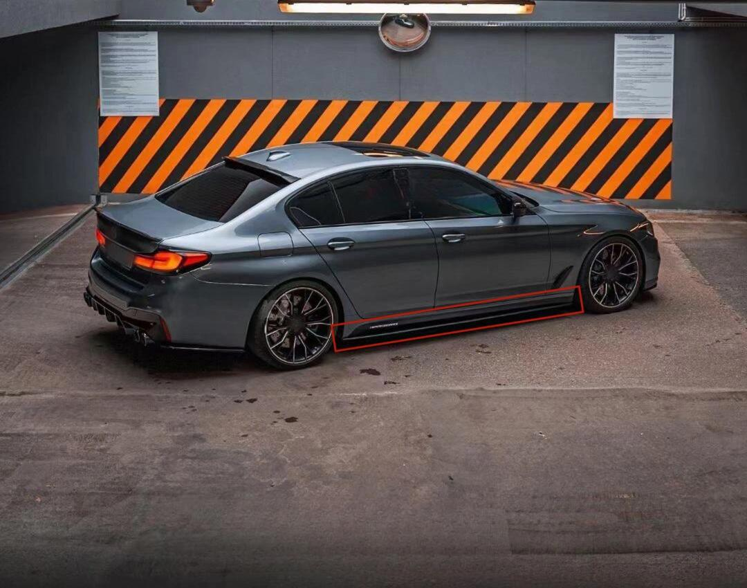 Hight Quality MP Style Carbon Fiber Side Skirt for BMW 5 Series G30 540i M540i F90 M5 2017+ Side Bumper Splitter Lip Body Kit