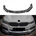 Carbon Fiber 3PCS Front Bumper Lip for BMW 5 Series G30 540i M550i Pre Lci 2017-2020 Front Splitter Body Kit