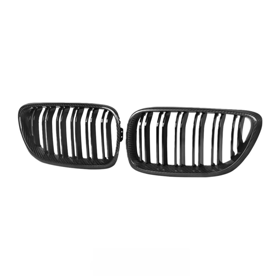 Carbon Fiber Front Bumper Double Slat Grille for BMW F87 M2 2016-2022 Carbon Fiber Front Grill Body Kit