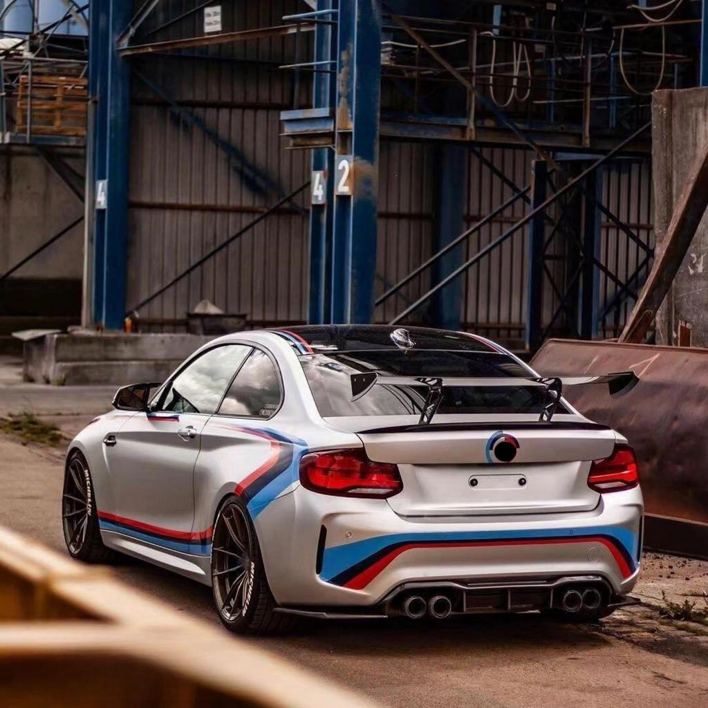 Real Carbon Fiber Rear Bumper Diffuser Splitter for BMW M2 F87 M2C Competition 2016-2022 MTC Desgin Rear Diffuser