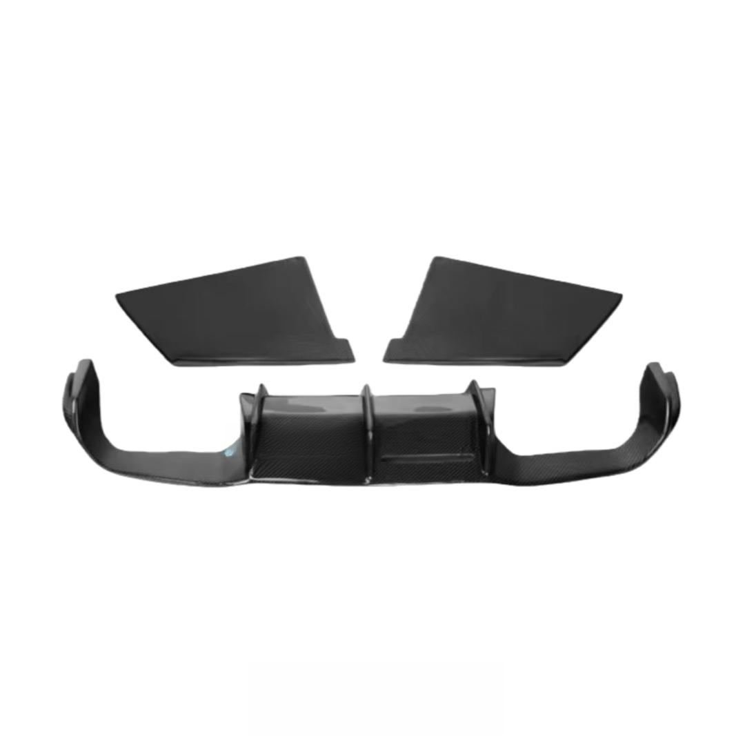 Real Carbon Fiber Rear Bumper Diffuser Splitter for BMW M2 F87 M2C Competition 2016-2022 MTC Desgin Rear Diffuser