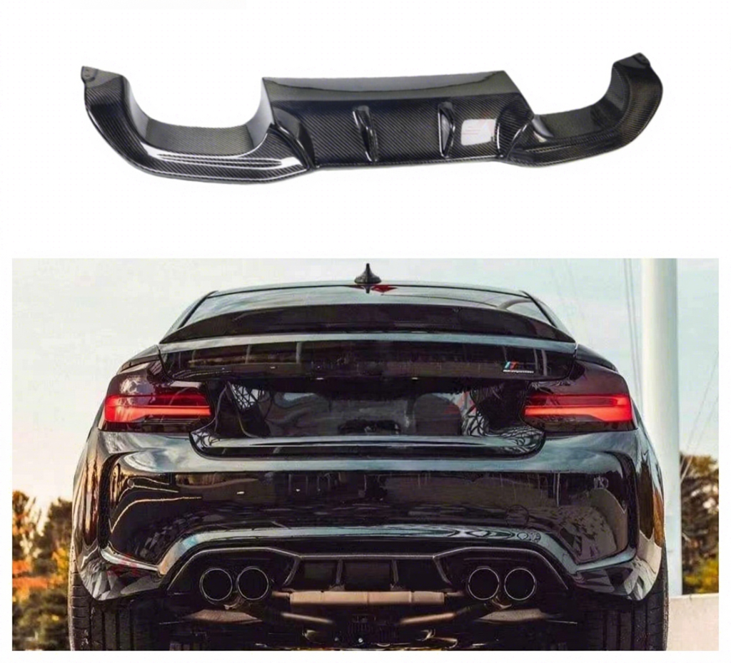 Real Carbon Fiber F87 M2 Rear Bumper Diffuser for BMW F87 M2 M2C Competition 2016-2022 Rear Splitter