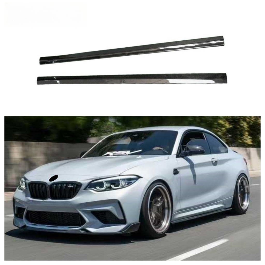 Carbor Fiber Side Skirt for BMW F87 M2 M2C 2016-2022 Carbon Fiber Side Bumper Splitter Lip Body Kit