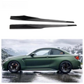 Real Carbor Fiber Side Skirt for BMW F87 M2 M2C 2016-2022 Carbon Fiber Side Bumper Splitter Spoiler Lip Car Body Kit