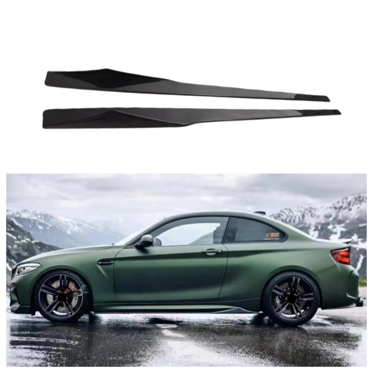 Real Carbor Fiber Side Skirt for BMW F87 M2 M2C 2016-2022 Carbon Fiber Side Bumper Splitter Spoiler Lip Car Body Kit