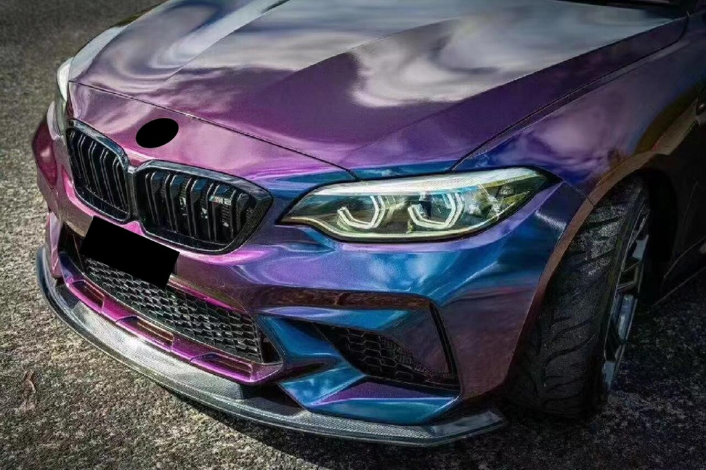 High Quality MTC Style Carbon Fiber Front Bumper Lip for BMW F87 M2C Competition 2019-2022 Front Lip Body Kit Front Splitter