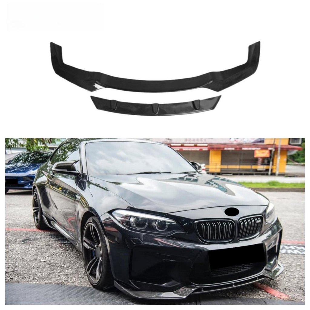 Real Carbon Fiber Front Bumper Splitter Lip for BMW M2 F87 2016-2022 Carbon Fiber Car Front Lip Body Kit
