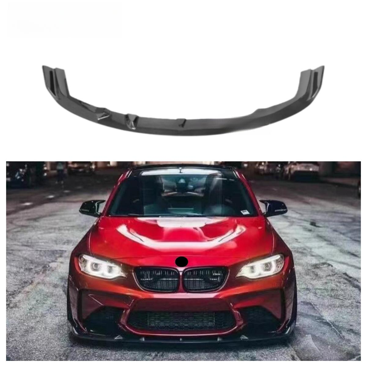 Real Carbon Fiber Front Lip for BMW M2 F87 2016-2022 Carbon Fiber Front Bumper Splitter Spoiler Lip Body Kit