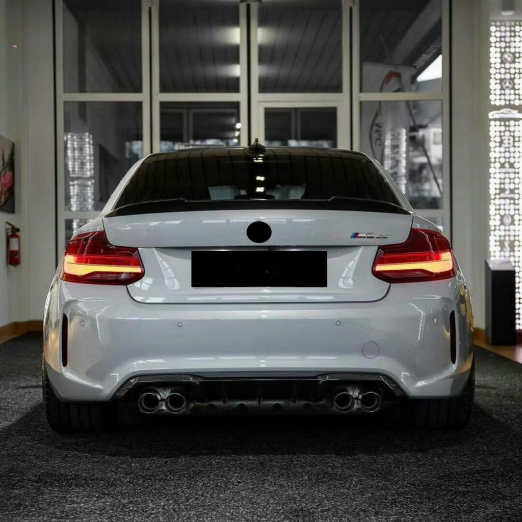 Real Carbon Fiber Rear Trunk Spoiler Wing for BMW 2 Series F22 F87 M2 Competition 2014-2022 Carbon Rear Spoiler