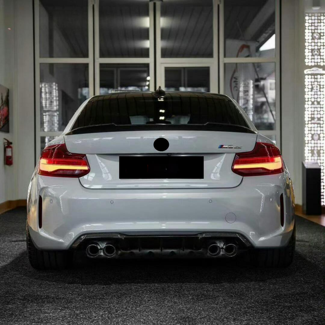 Real Carbon Fiber Rear Trunk Spoiler Wing for BMW 2 Series F22 F87 M2 Competition 2014-2022 Carbon Rear Spoiler