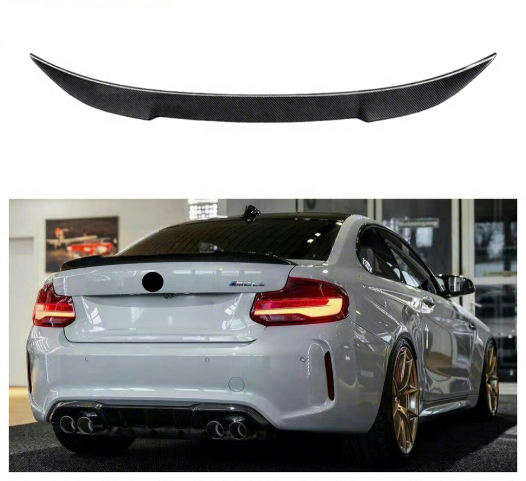 Real Carbon Fiber Rear Trunk Spoiler Wing for BMW 2 Series F22 F87 M2 Competition 2014-2022 Carbon Rear Spoiler