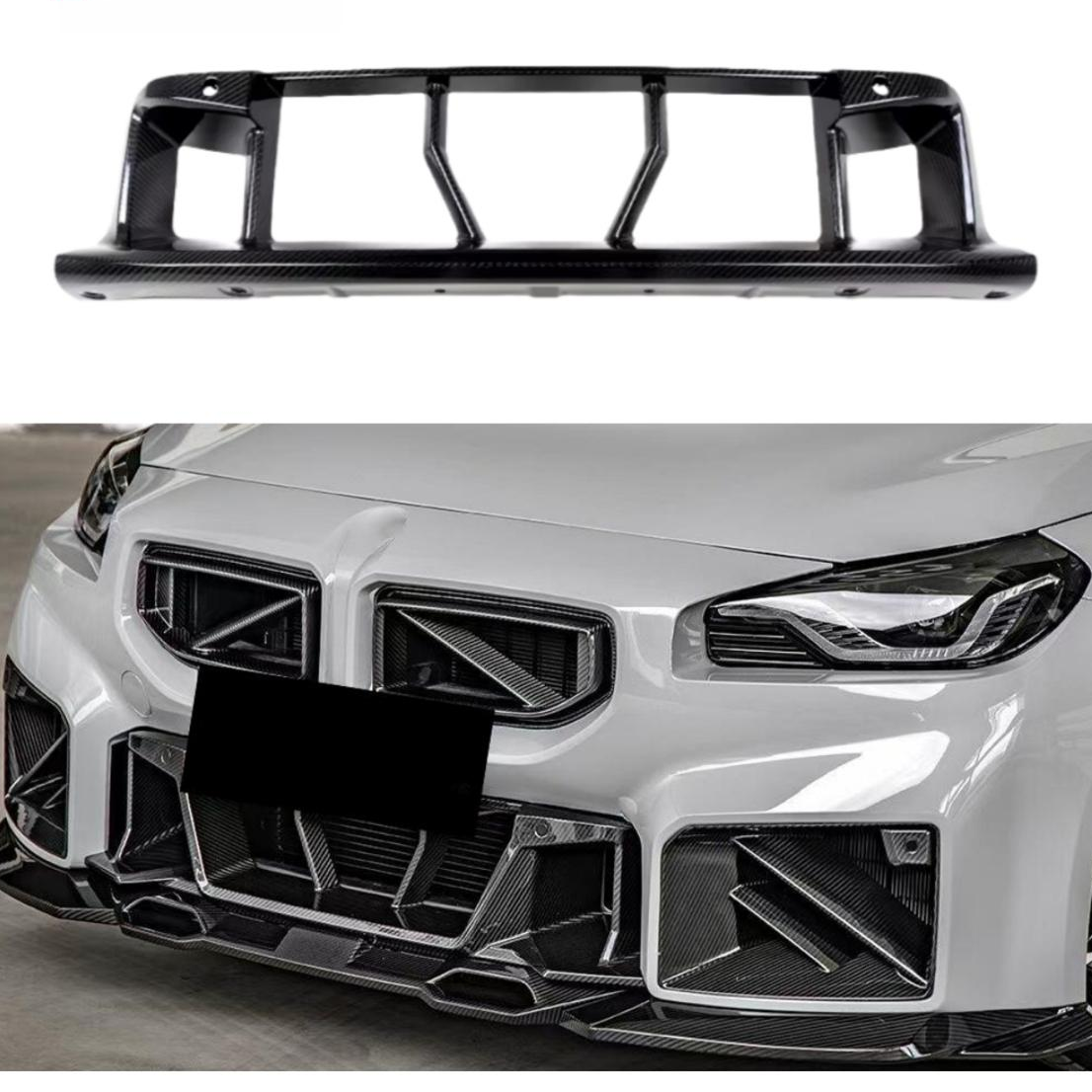 Dry Carbon Fiber Feont Bumper Lower Grille for BMW G87 M2 2023-IN Replacement Front Bumper Lower Vent Grille Body Kit