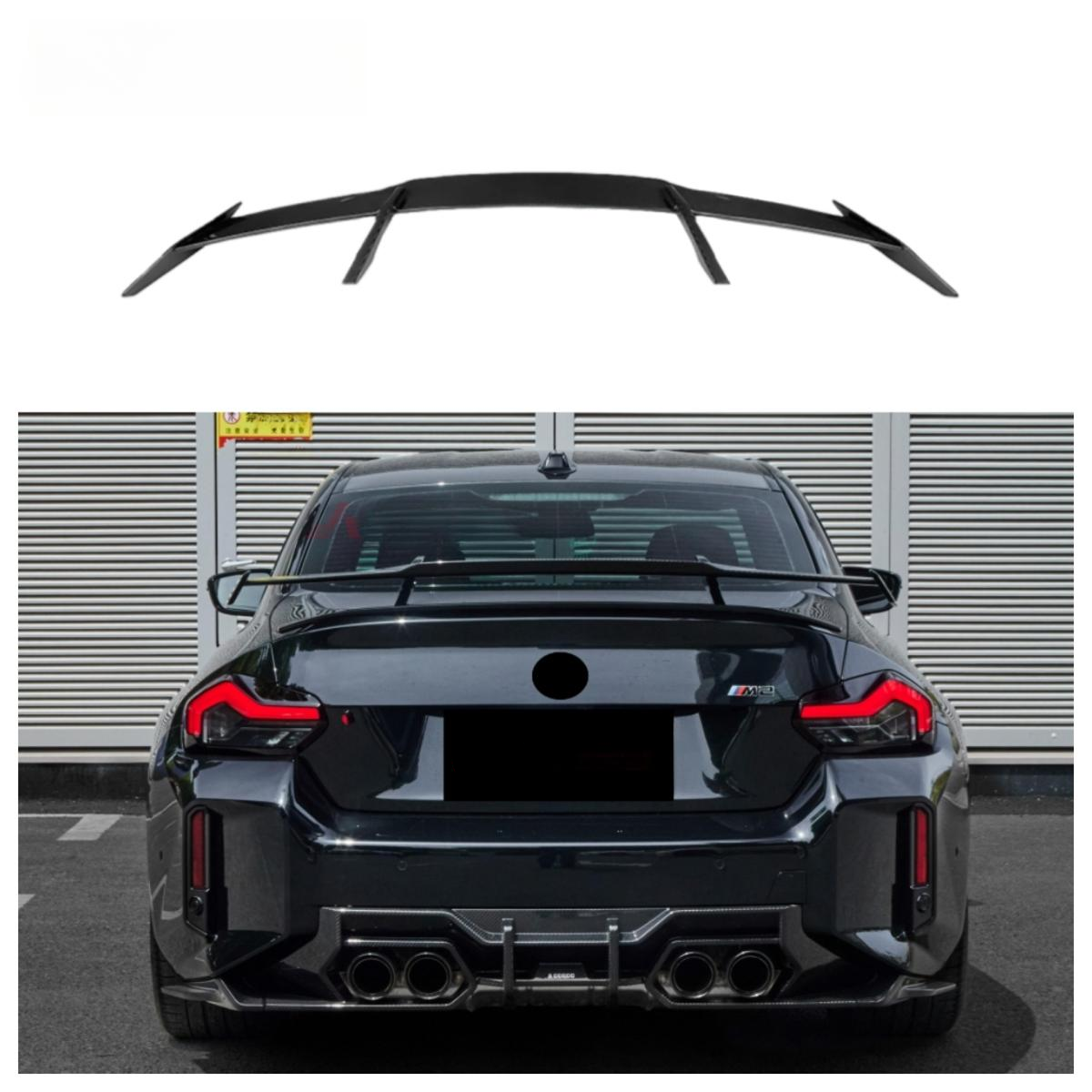 Dry Carbon Fiber Rear Trunk Spoiler Wing for BMW G87 M2 2023+ Dry Carbon Fiber Trunk Tail Wing Body Kit
