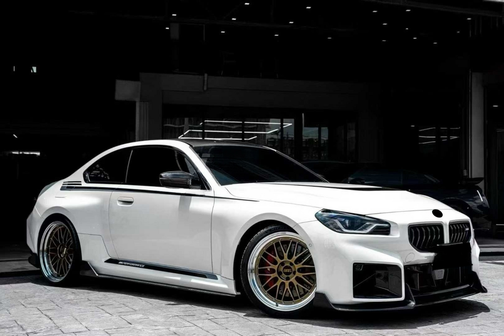 Carbon Fiber Side Skirt for BMW M2 G87 Coupe 2 Door 2023+IN Carbon Fiber Side Bumper Splitter Lip