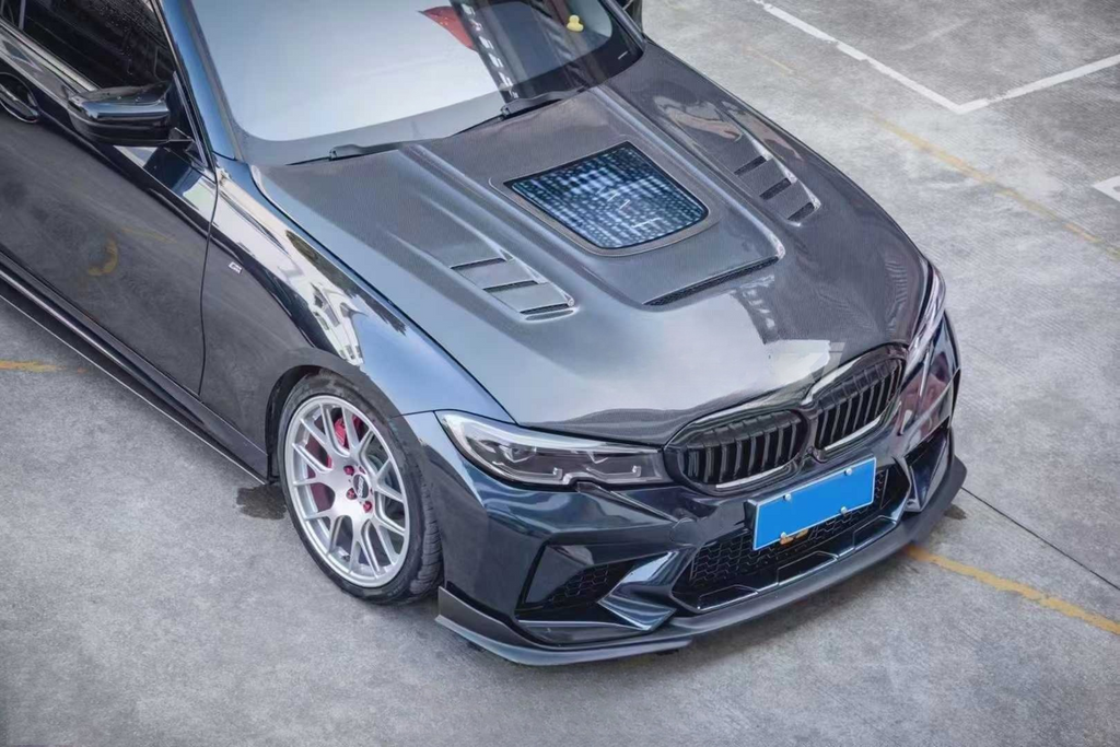 Carbon Fiber Engine Hood Cover for BMW 3 Series G20 G21 Touring Transparent Engine Bonnet Lid Body Kit