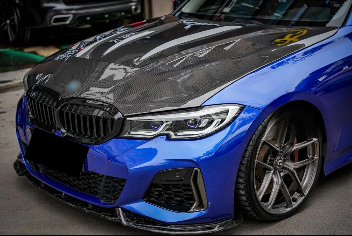 Carbon Fiber Engine Hood for BMW 3 Series G20 G21 M340i Touring Perfect Installation Bonnet Hight Quality Body Kit