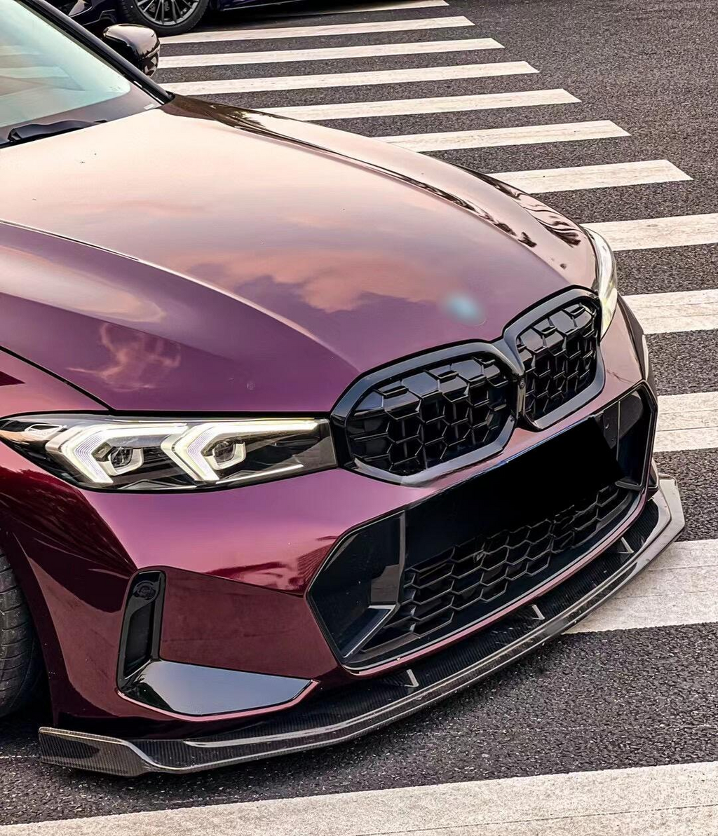 Dry Carbon Fiber Front Bumper Splitter Lip for BMW 3 Series G20 G21 LCI Touring 2022+ Front Lip Body Kit