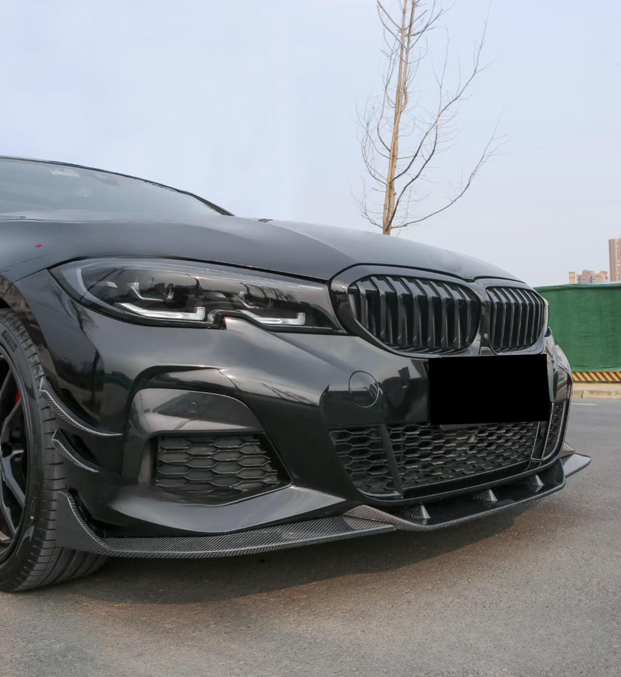 Carbon Fiber Front Bumper Splitter Lip for BMW 3 Series G20 G21 Touring Per-Lci 2019-2022 Front Lip