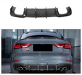 High Quality Real Carbon Fiber Rear Diffuser for Audi 8V A3 Sline S3 RS3 LCI 2017-2020 Car Rear Bumper Lip Diffuser Splitter