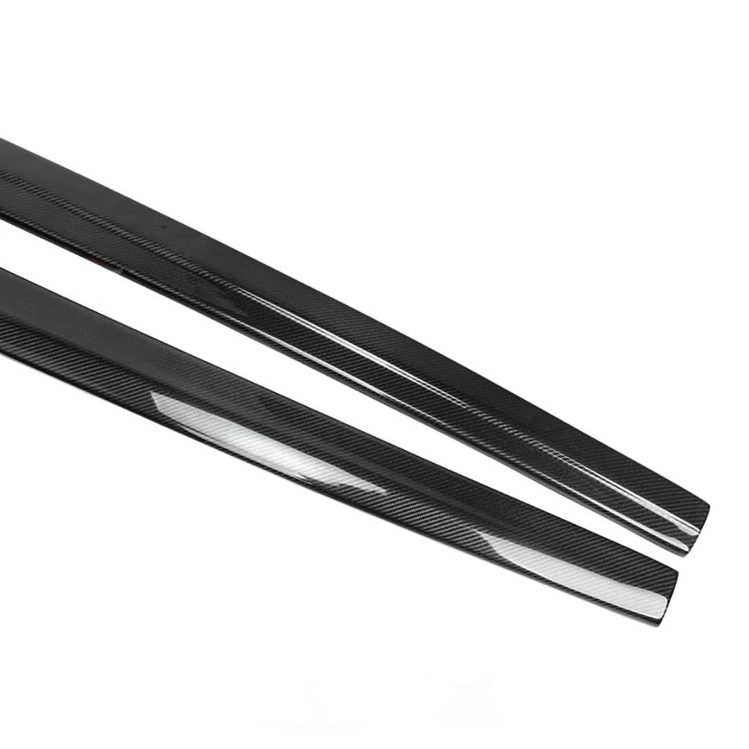 High Quality JP Style Carbon Fiber Side Skirt for Audi 8V RS3 S3 A3 Sline 2014-2019 Car Carbon Fiber Side Bumper Slpitter Lip