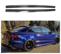 High Quality JP Style Carbon Fiber Side Skirt for Audi 8V RS3 S3 A3 Sline 2014-2019 Car Carbon Fiber Side Bumper Slpitter Lip