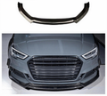 High Quality Carbon Fiber Front Lip for Audi 8V A3 Sline S3 LCI 2017-2020 Car Front Bumper Splitter Lip Bodykit