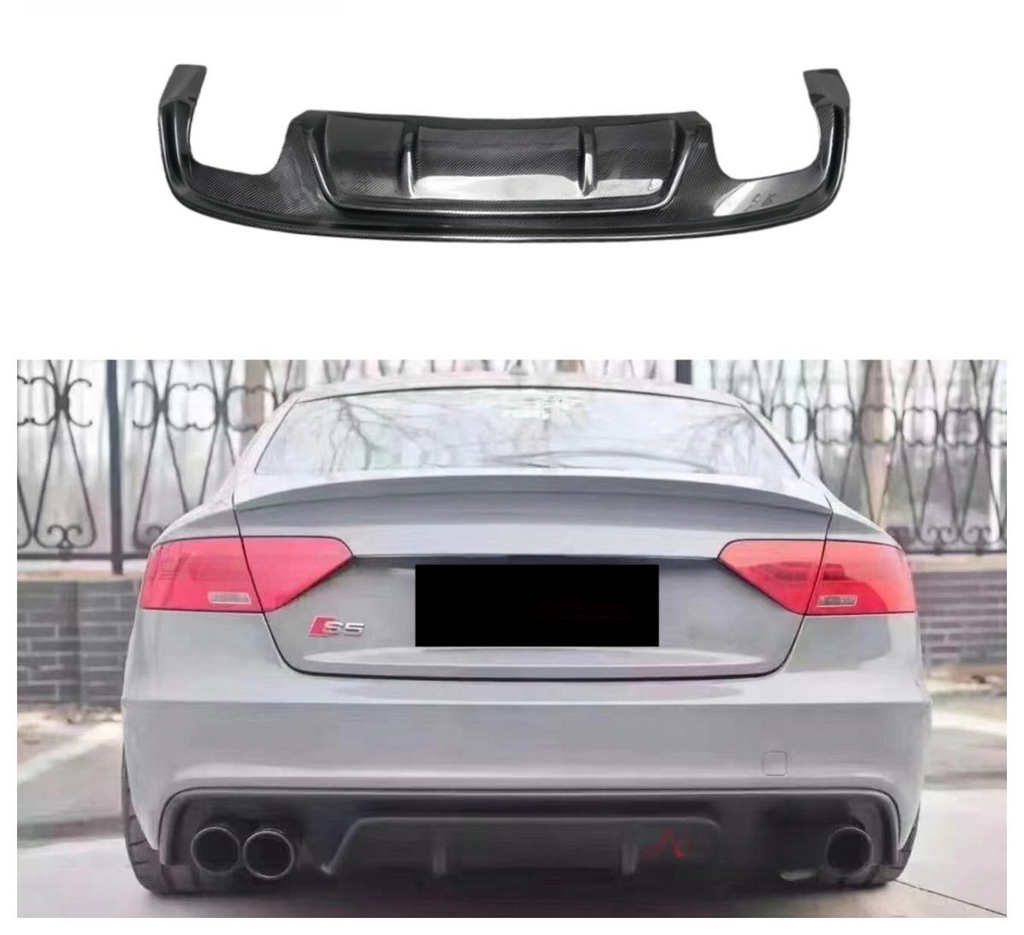 Carbon Fiber Rear Diffuser for Audi B8.5 S5 A5 Sline 4-Door 2013-2016 Sport Rear Bumper Splitter Diffuser Body Kit