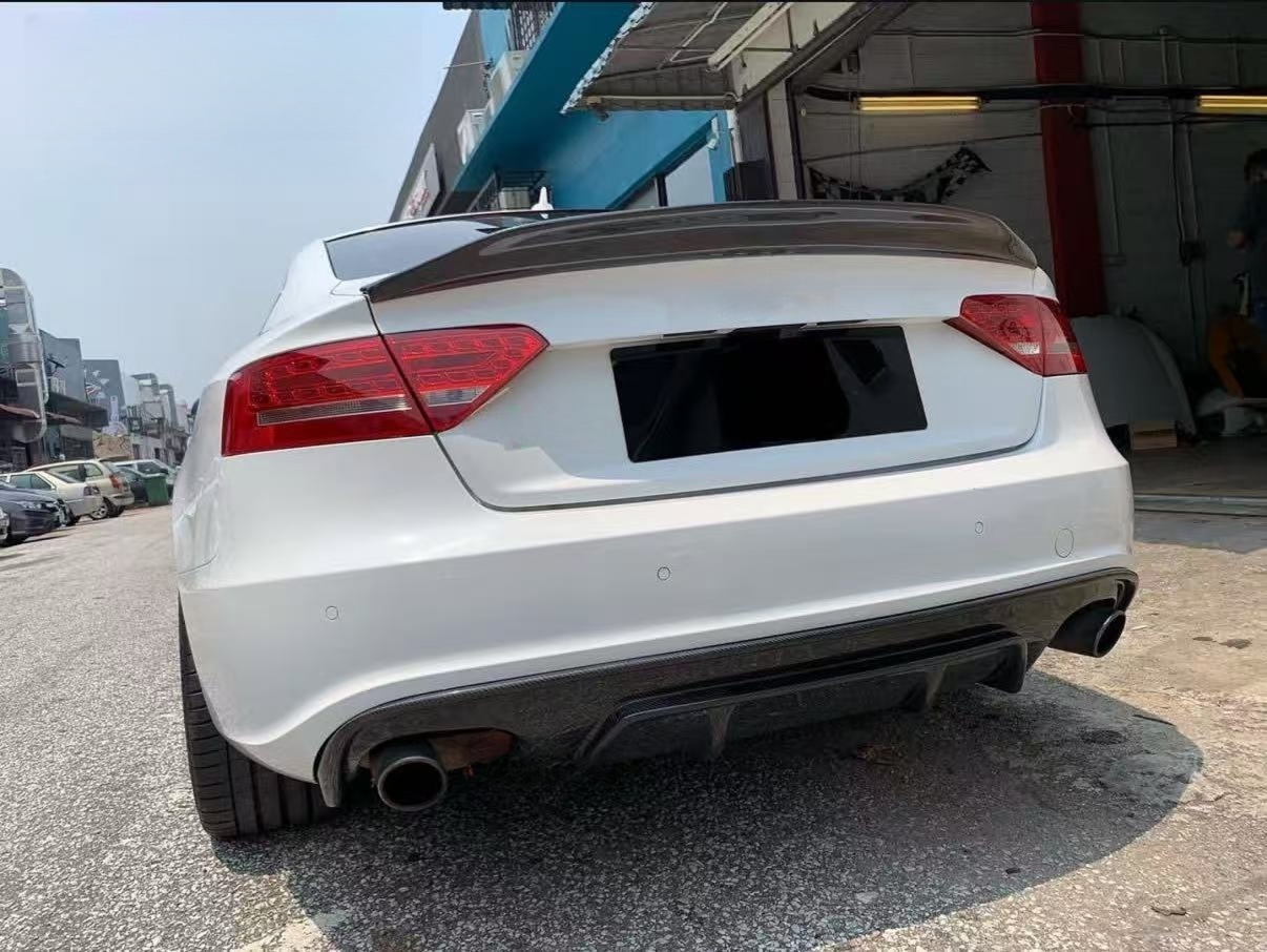 Carbon Fiber Rear Diffuser for Audi B8.5 S5 A5 Sline 4-Door 2013-2016 Sport Rear Bumper Splitter Diffuser Body Kit