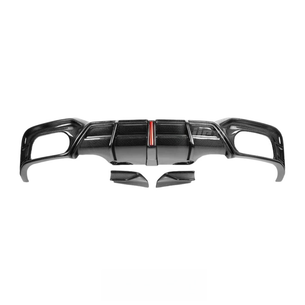 Carbon Fiber Rear Bumper Diffuser Splitter for Audi B9.5 A5 Sline S5 RS5 2021-2024 Rear Diffuser With LED Light